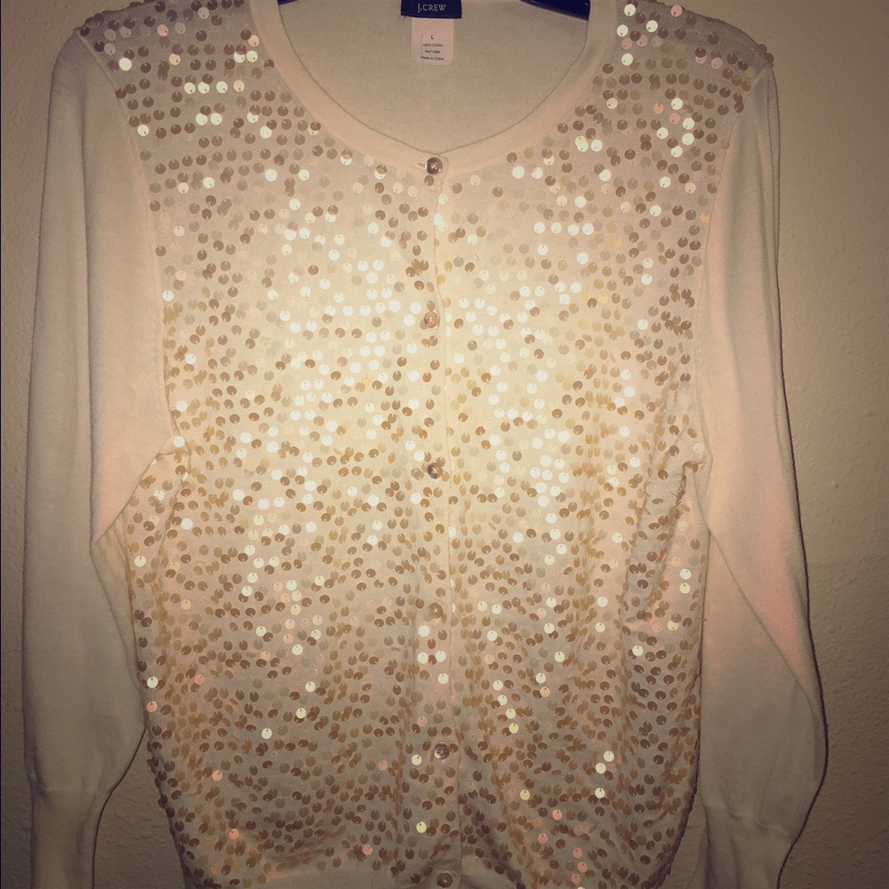 J. Crew Sequin Cardigan - Size L